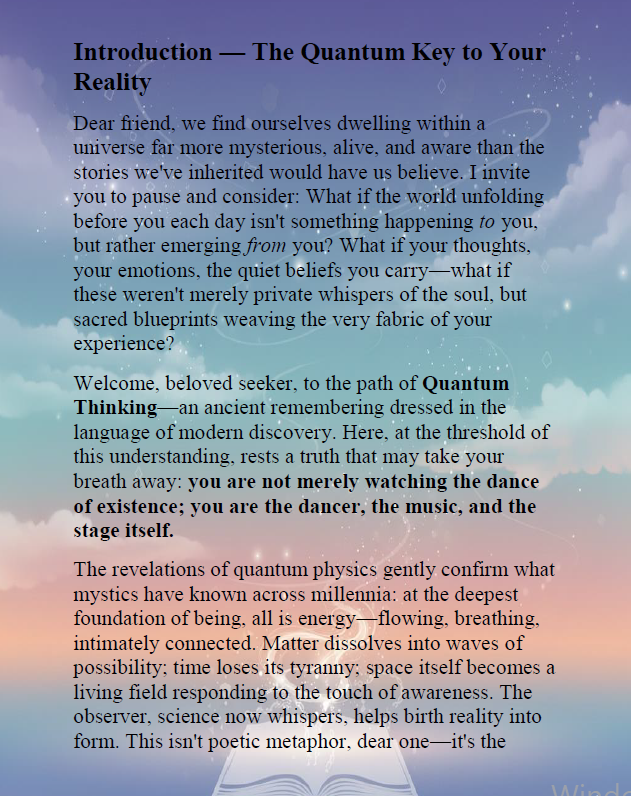 CREATE YOUR REALITY WİTH QUANTUM THINKING