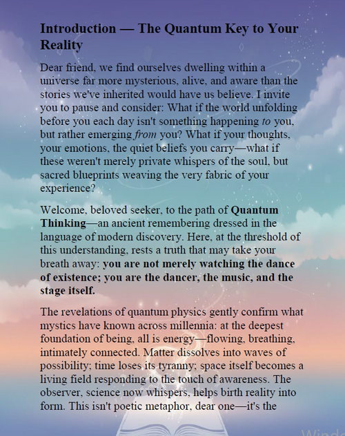 CREATE YOUR REALITY WİTH QUANTUM THINKING